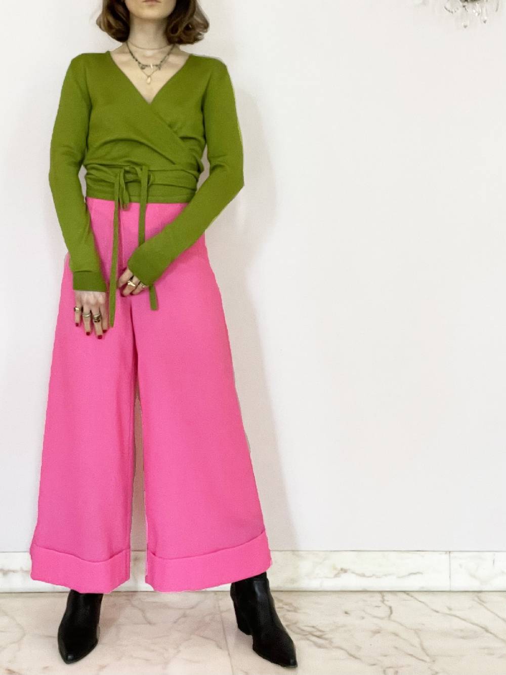 Laviniaturra Pantaloni larghi a vita alta