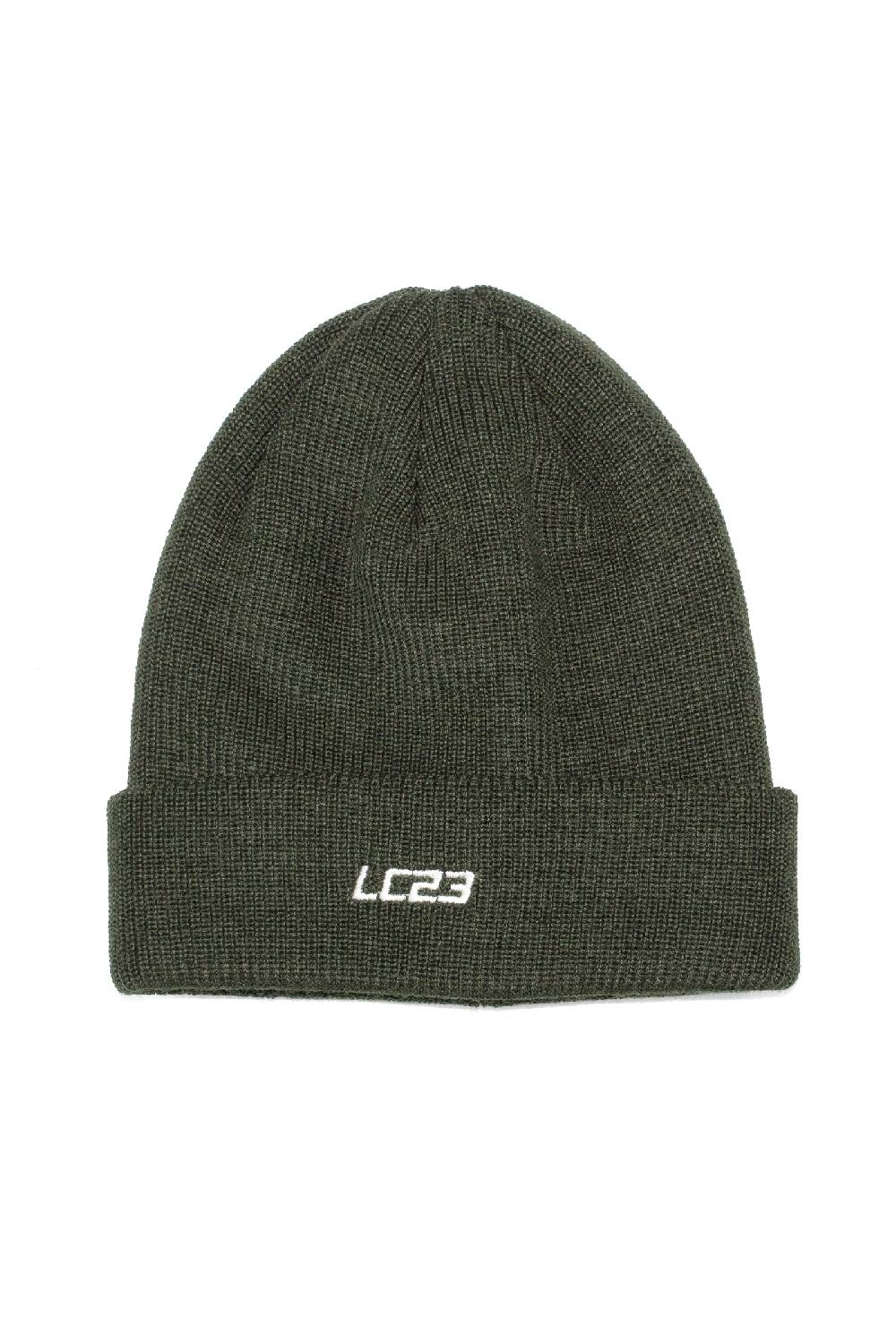 Lc23 Beanie Hat Embroidery Army Green