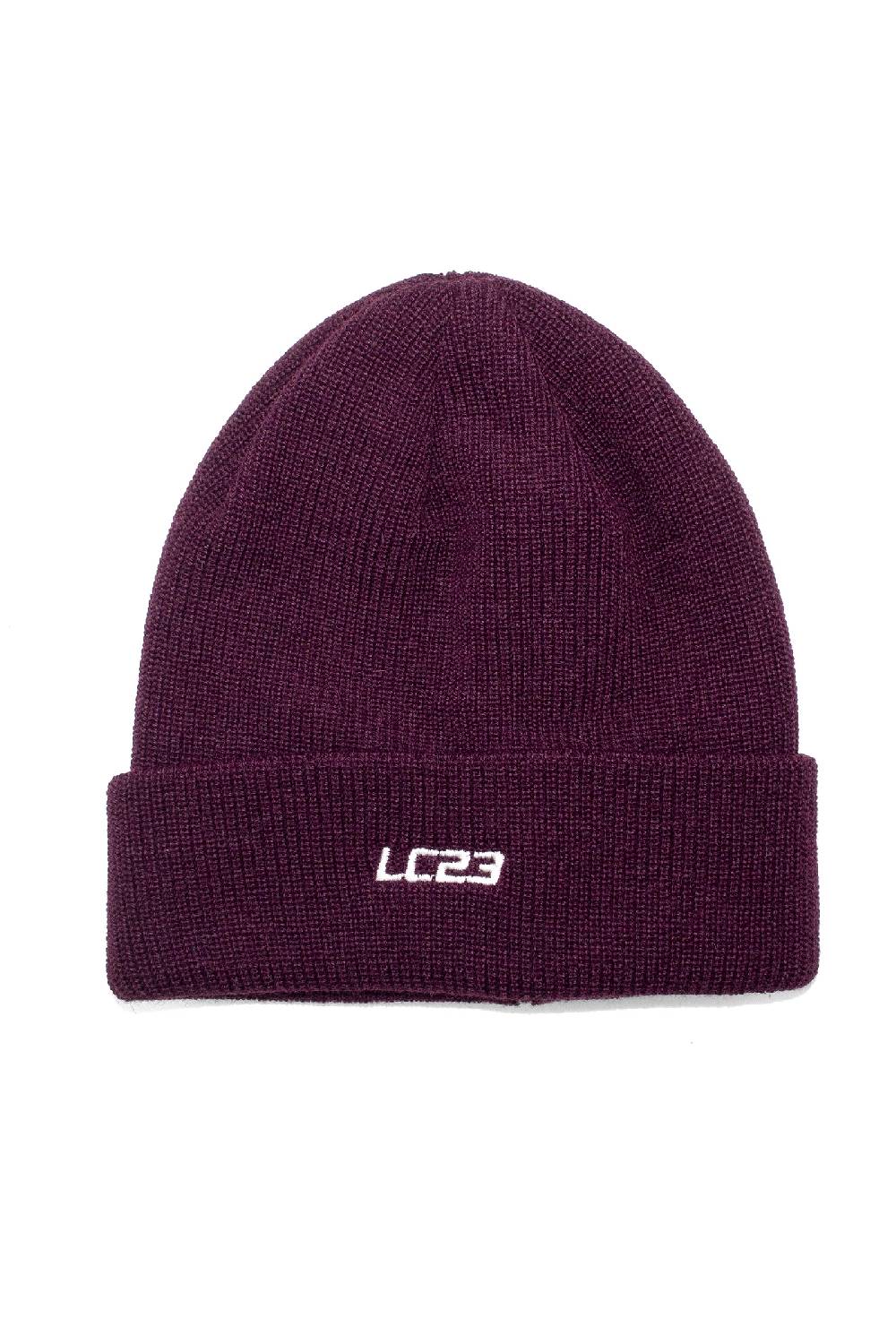 Lc23 Beanie Hat Embroidery Bordeaux