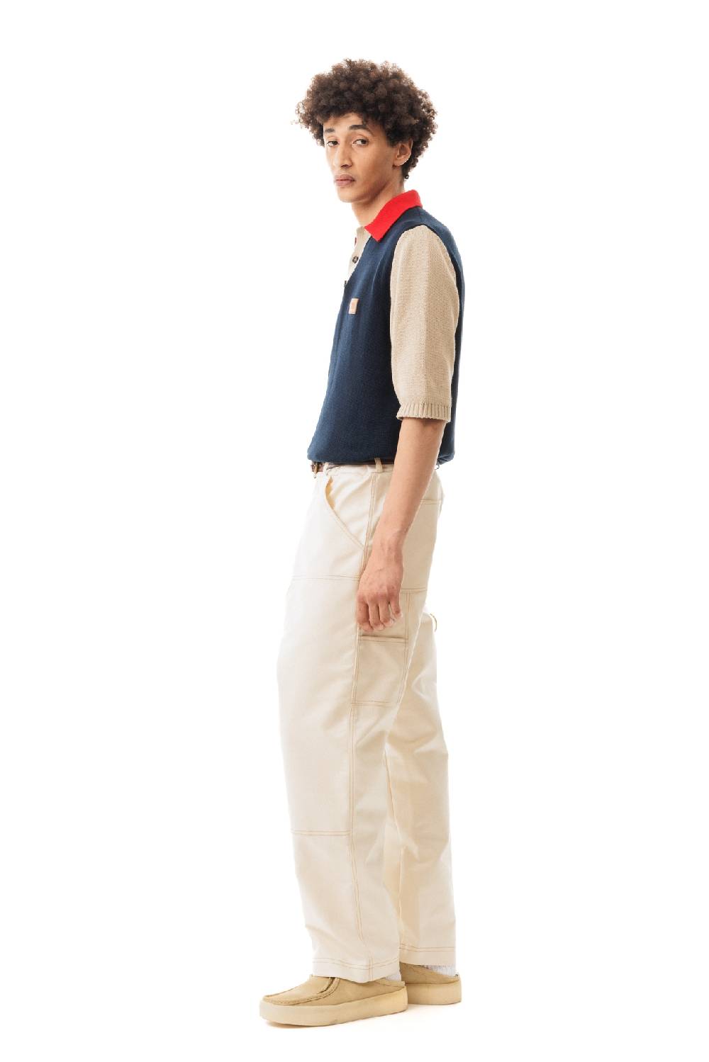 Lc23 Color Block Polo Sweater Navy