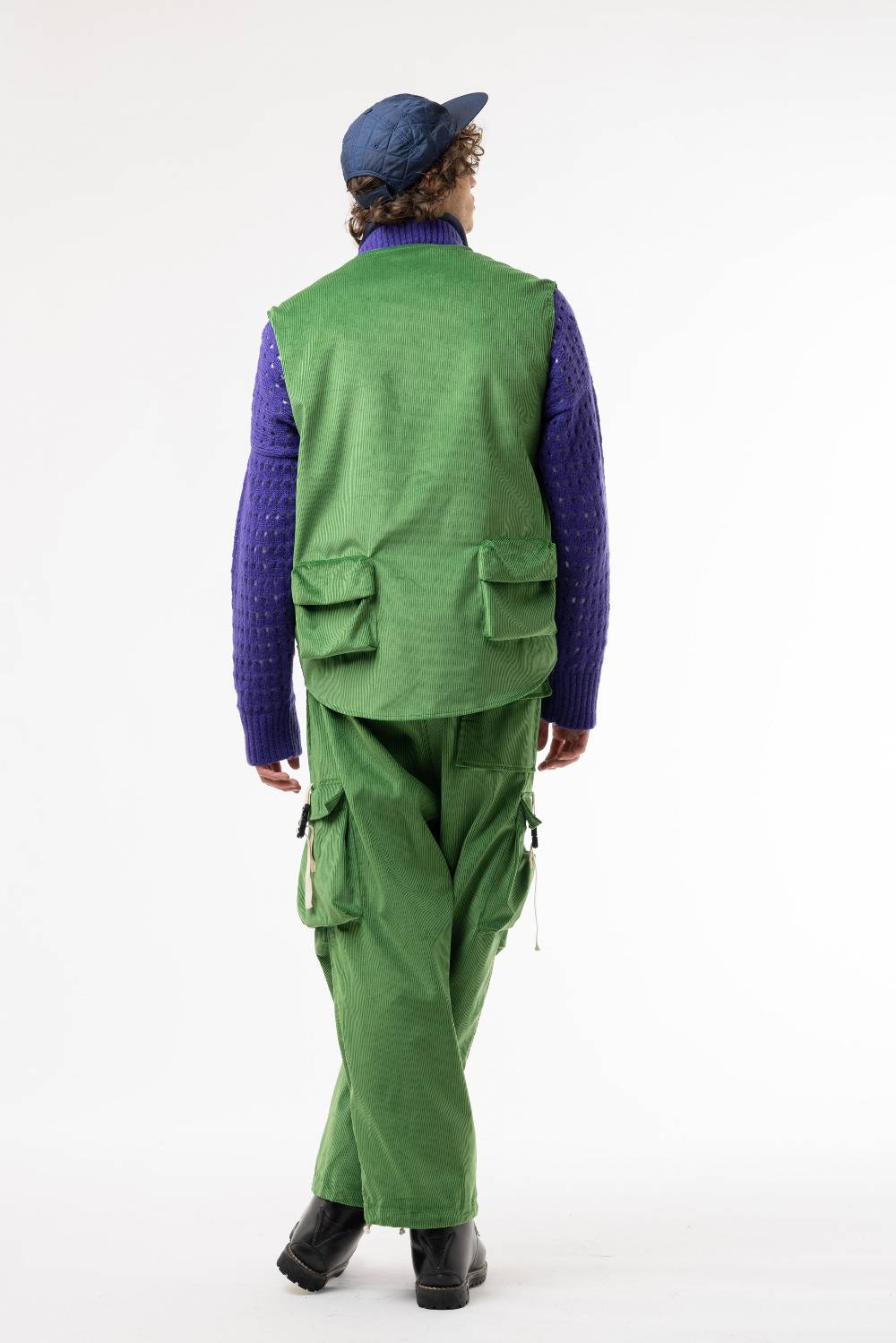 Lc23 Corduroy Multipocket Vest Green