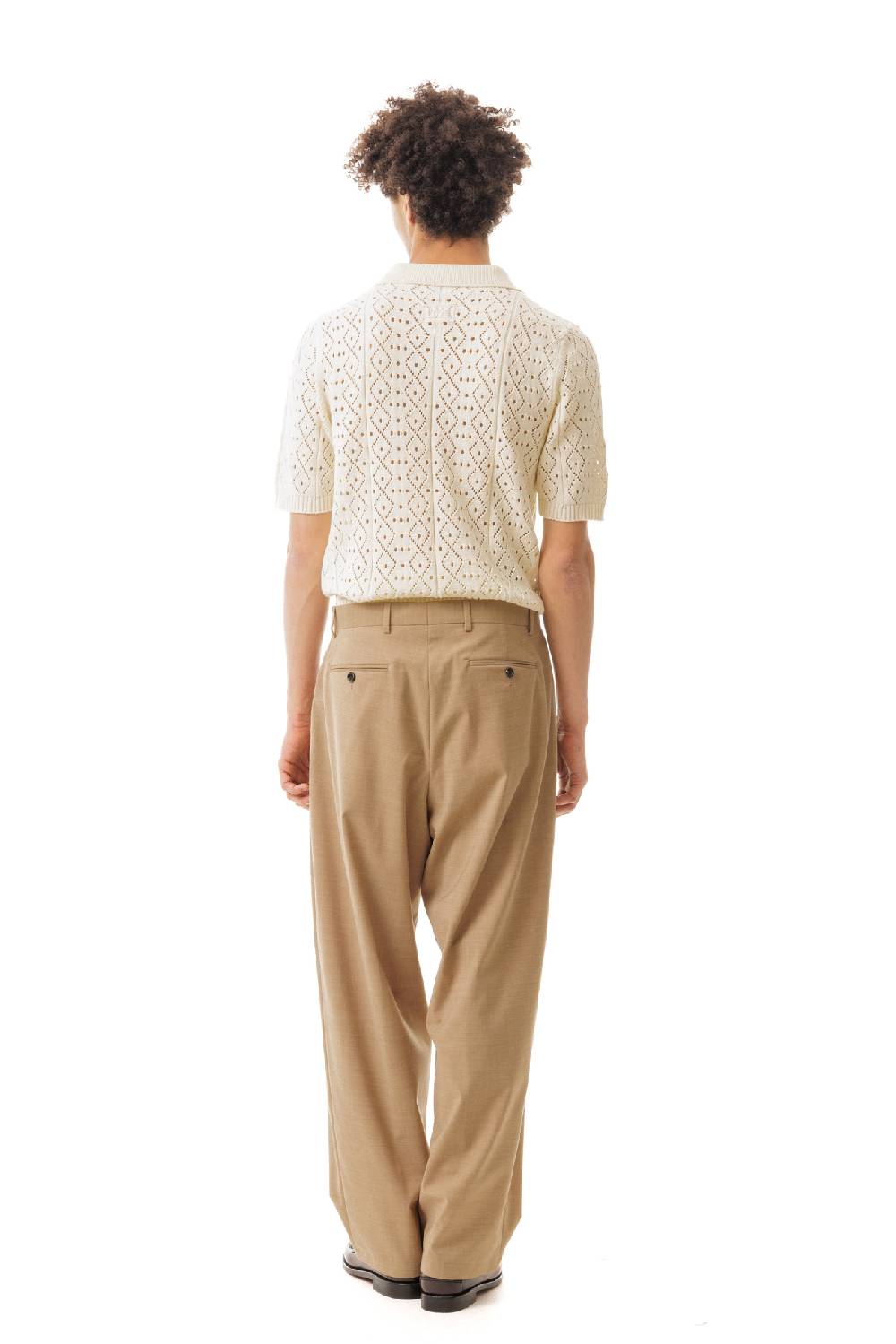 Lc23 Crochet Polo Sweater