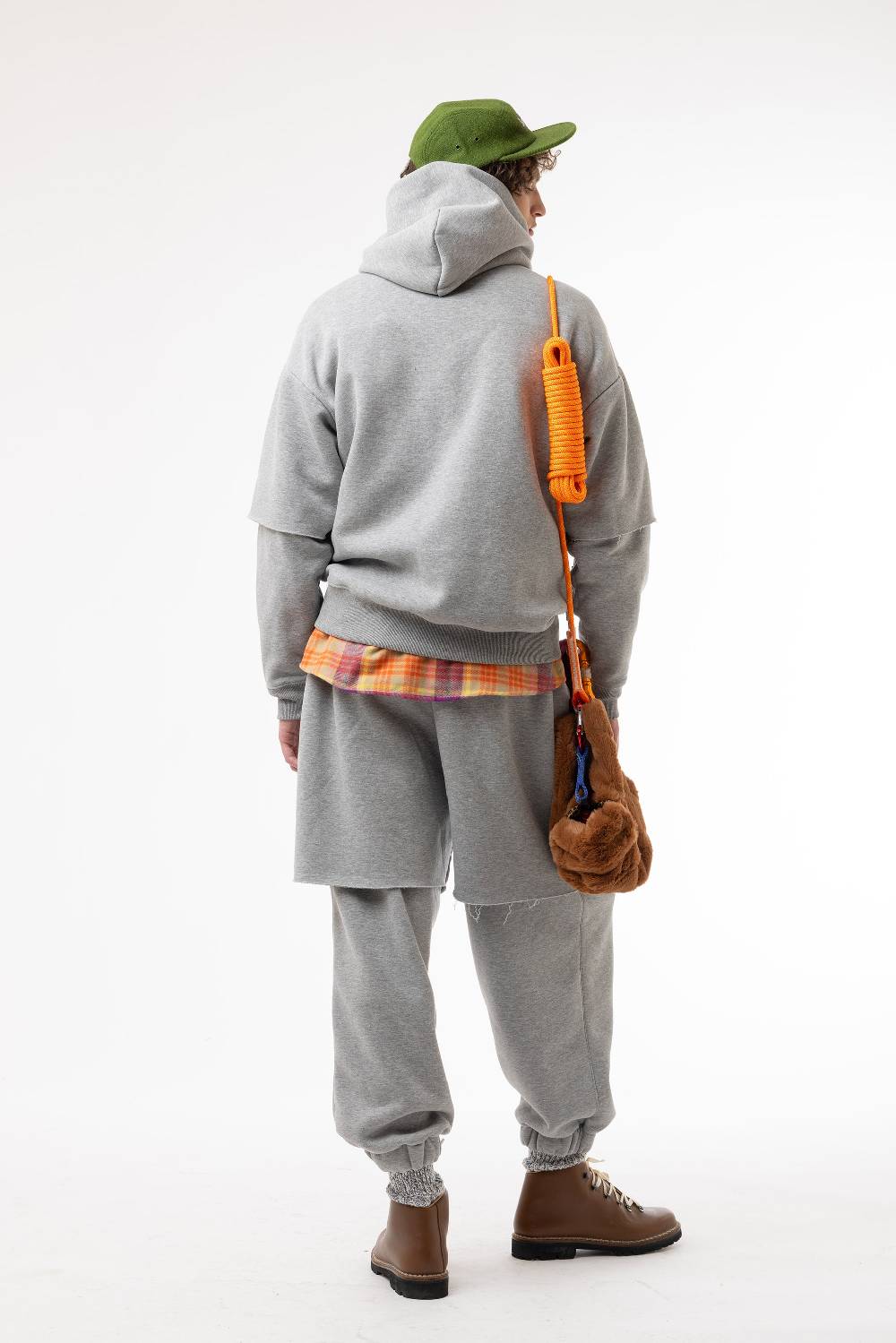 Lc23 Double Hoodie Grey