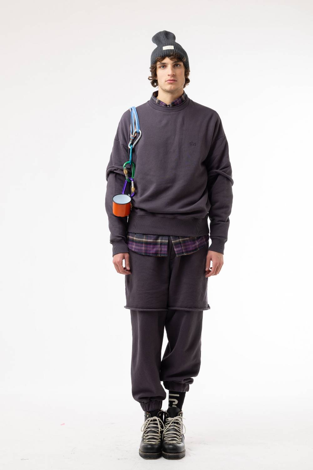 Lc23 Double Pants Dark Grey