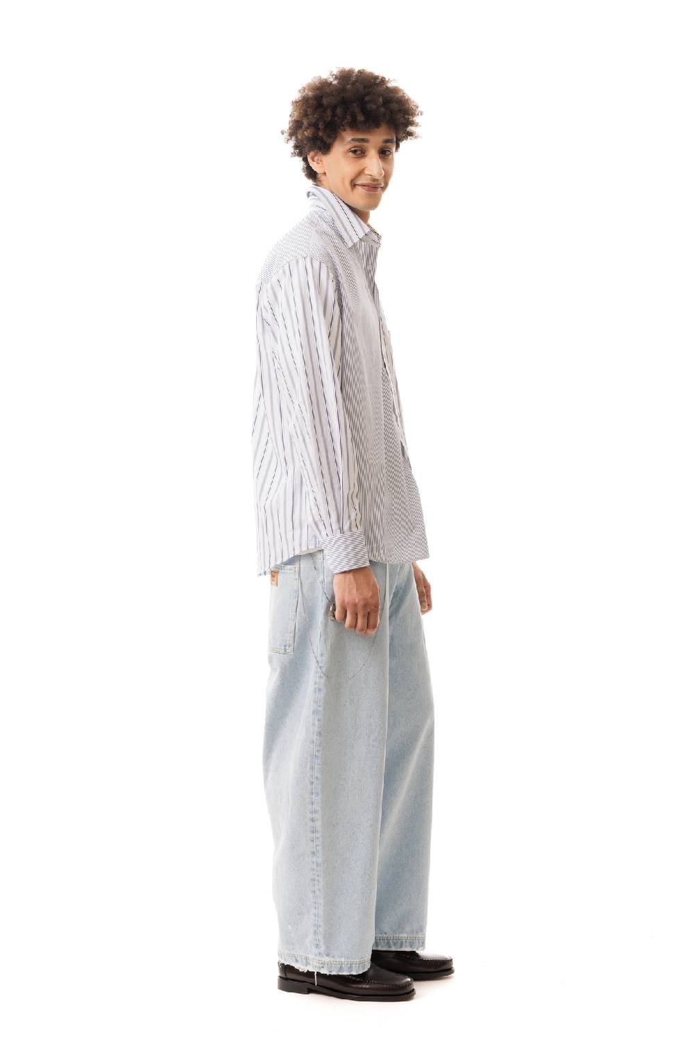 Lc23 Double Popeline Stripes Shirt Navy