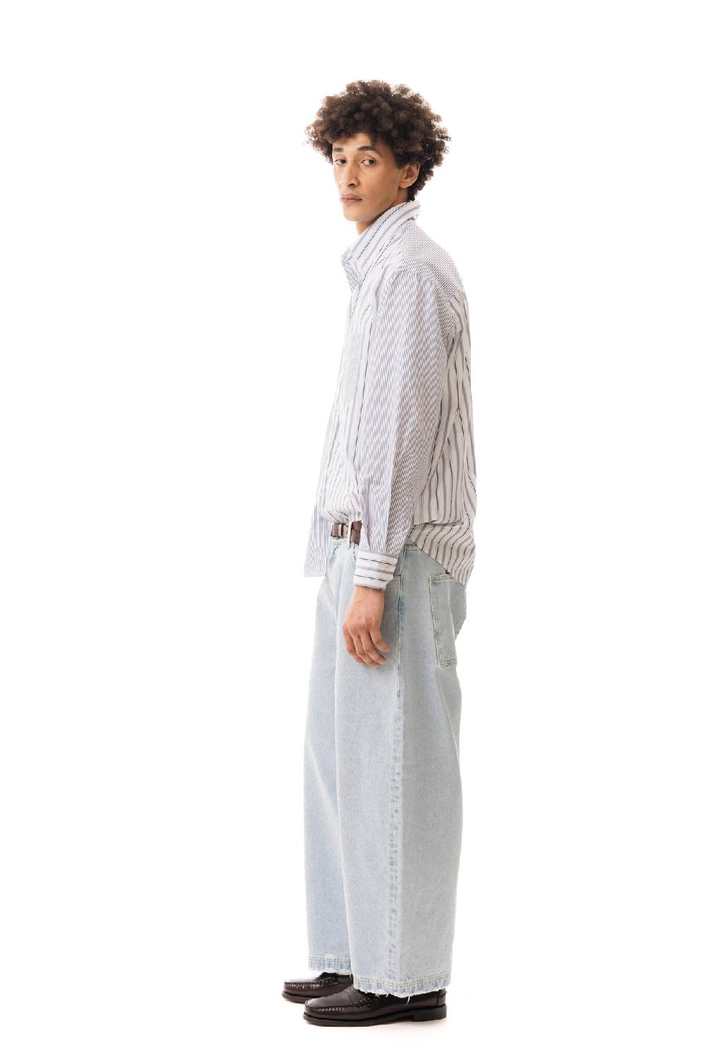 Lc23 Double Popeline Stripes Shirt Navy