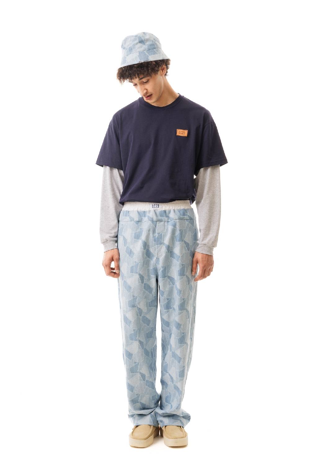 Lc23 Double Sleeve T-Shirt Navy