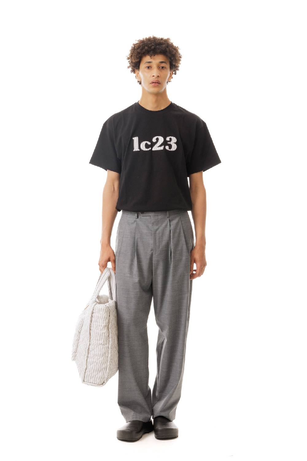 Lc23 Embroidered Popeline Logo T-shirt Black