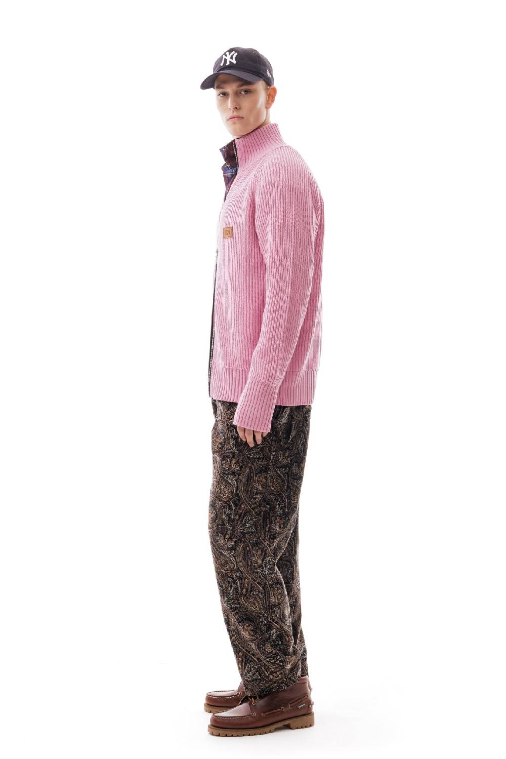 Lc23 English Knit Zip Sweater Pink