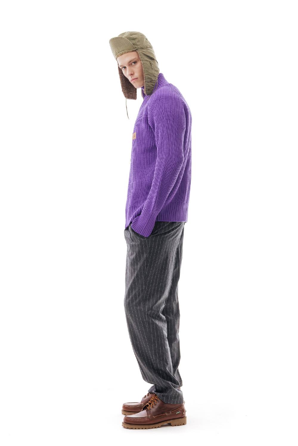 Lc23 English Knit Zip Sweater Purple