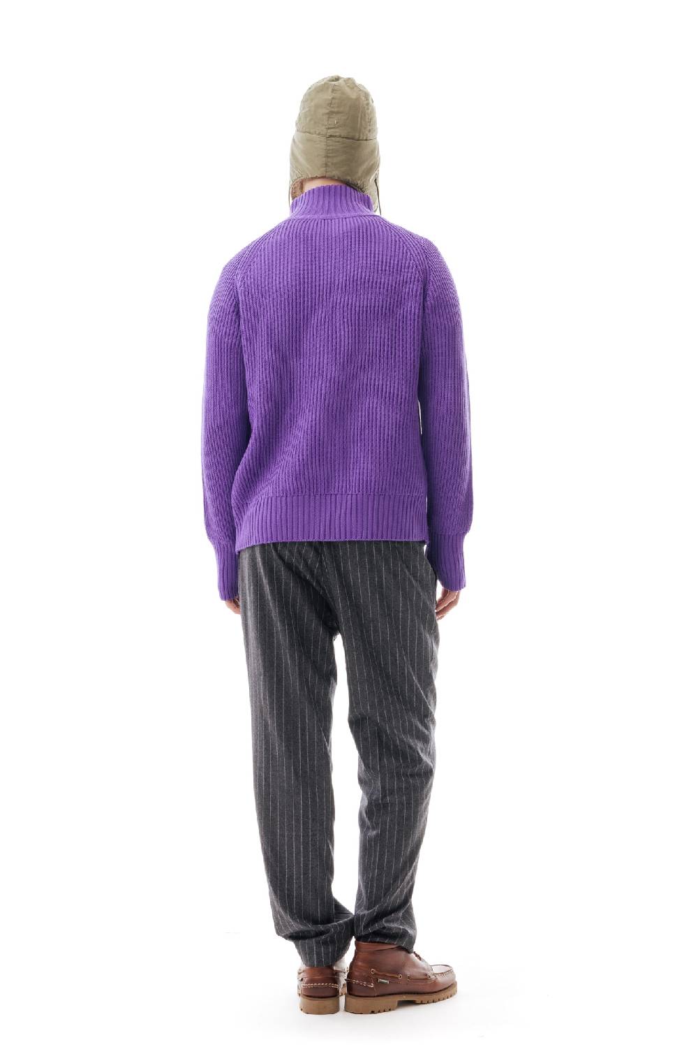 Lc23 English Knit Zip Sweater Purple