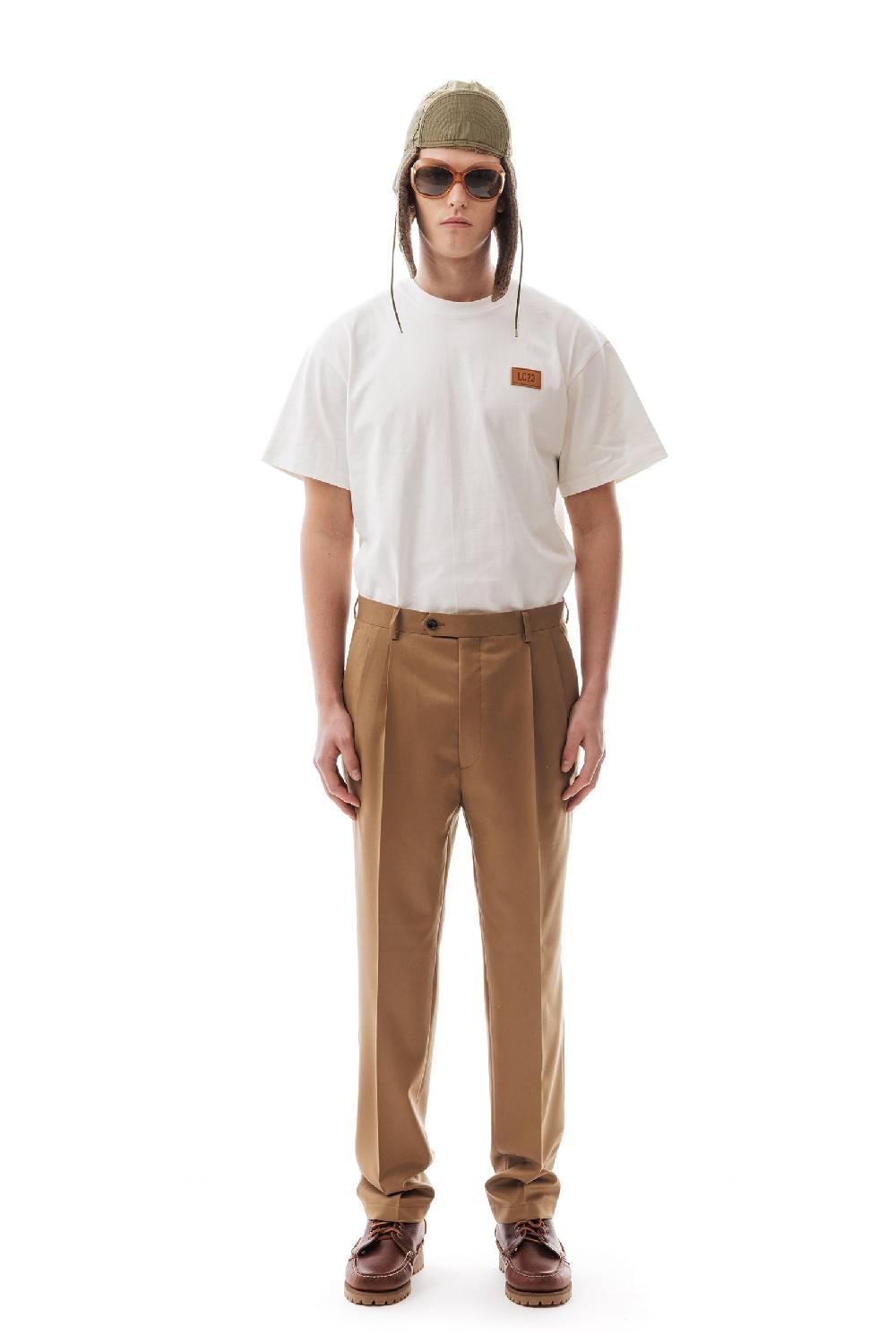 Lc23 Flannel Camel Trousers