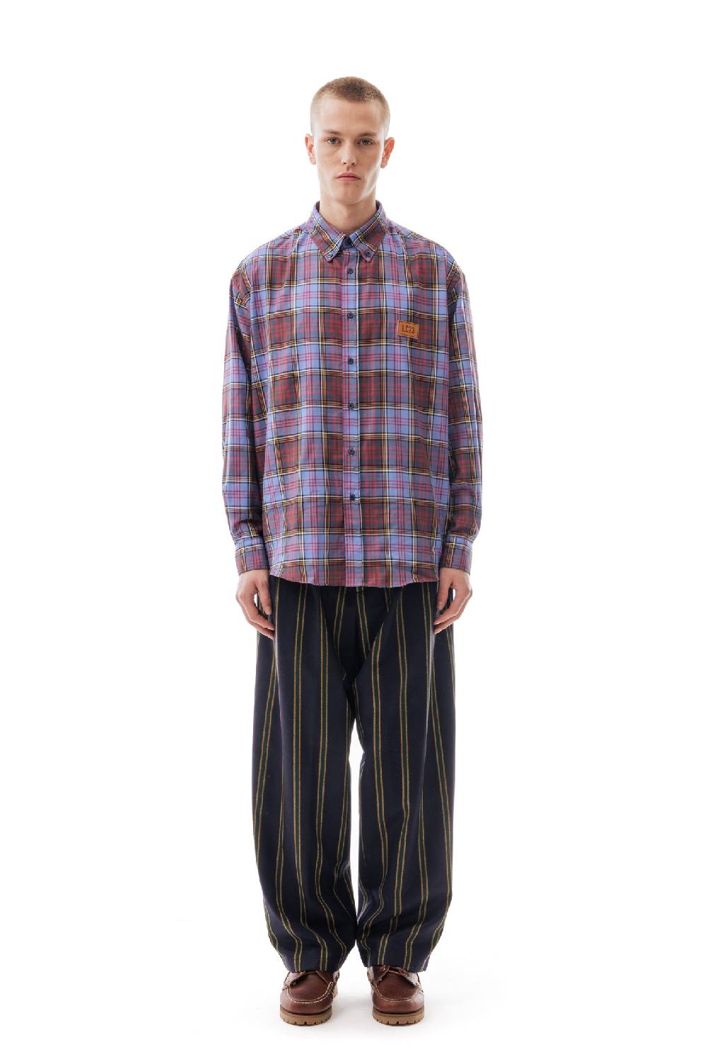 Lc23 Flannel Check Shirt Blue