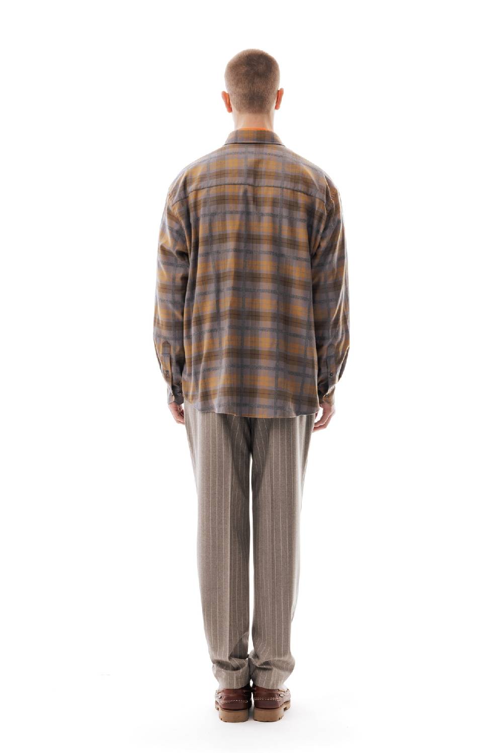 Lc23 Flannel Check Shirt Grey/Camel