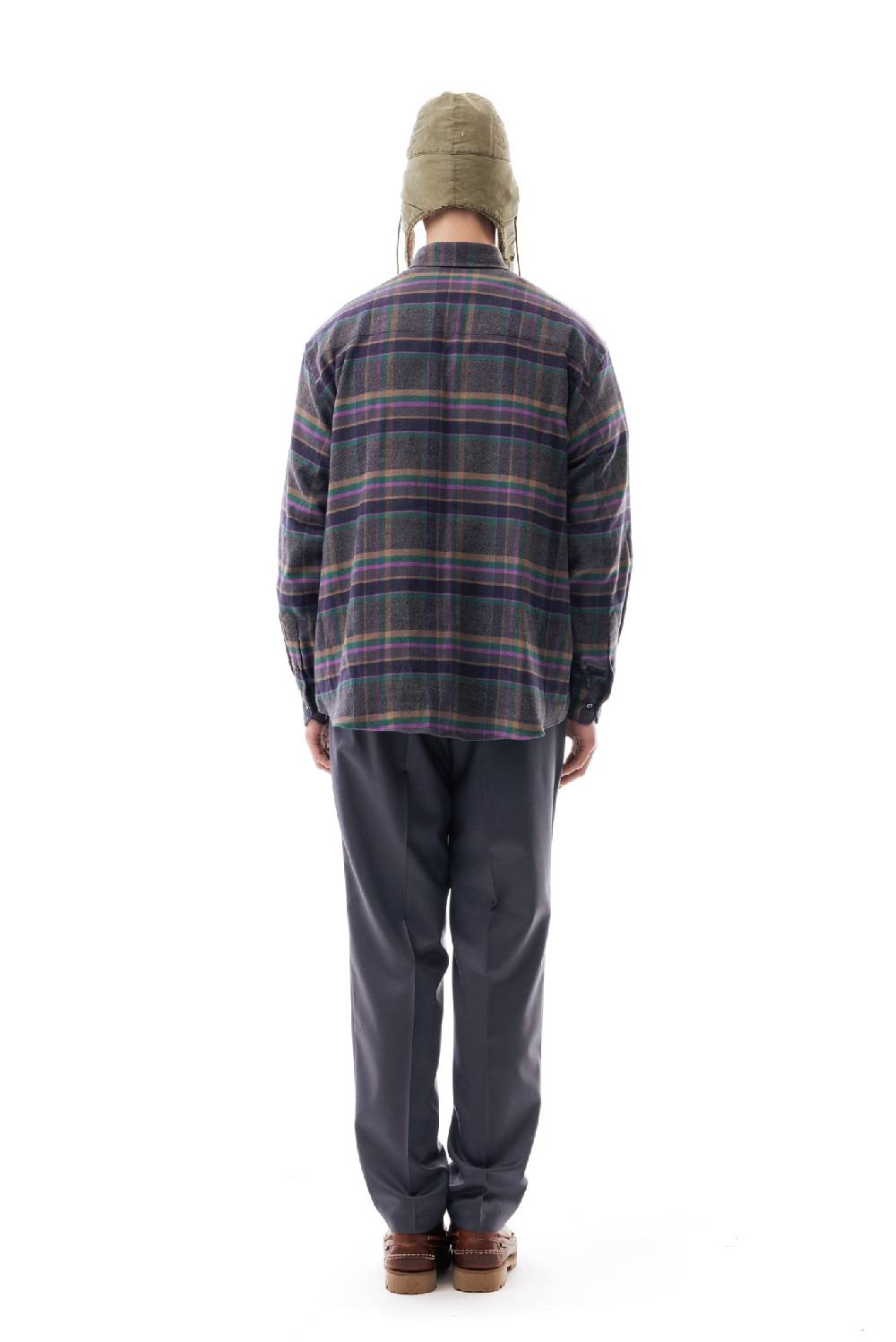 Lc23 Flannel Check Shirt Grey/Purple