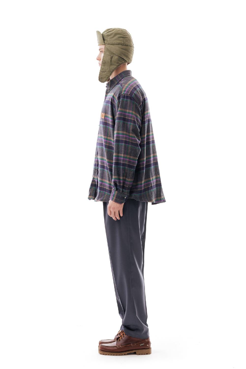 Lc23 Flannel Check Shirt Grey/Purple