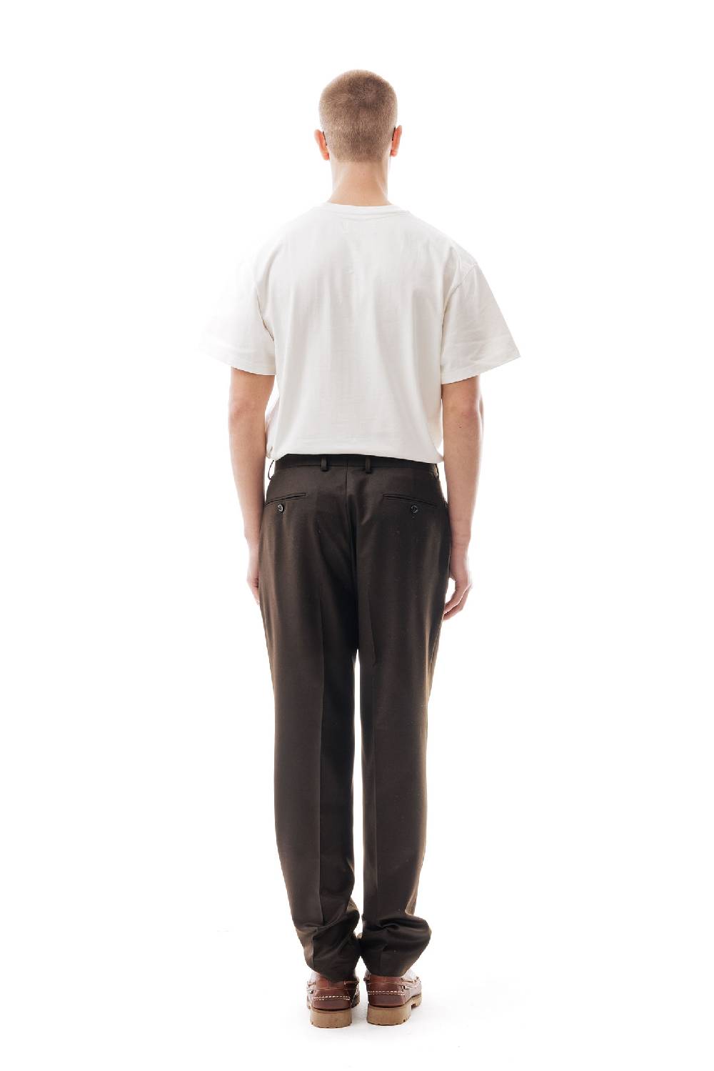 Lc23 Flannel Dark Brown Trousers