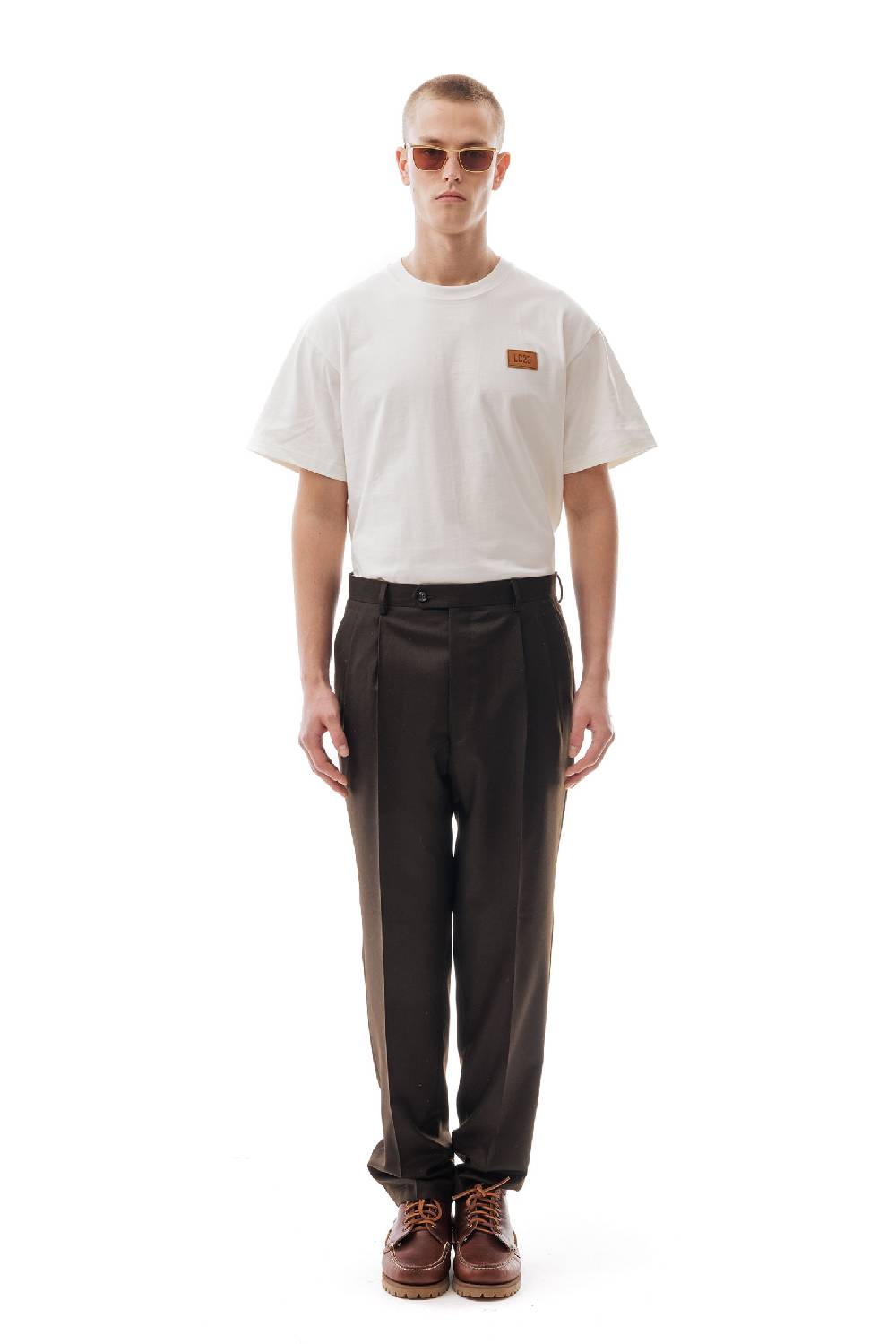 Lc23 Flannel Dark Brown Trousers