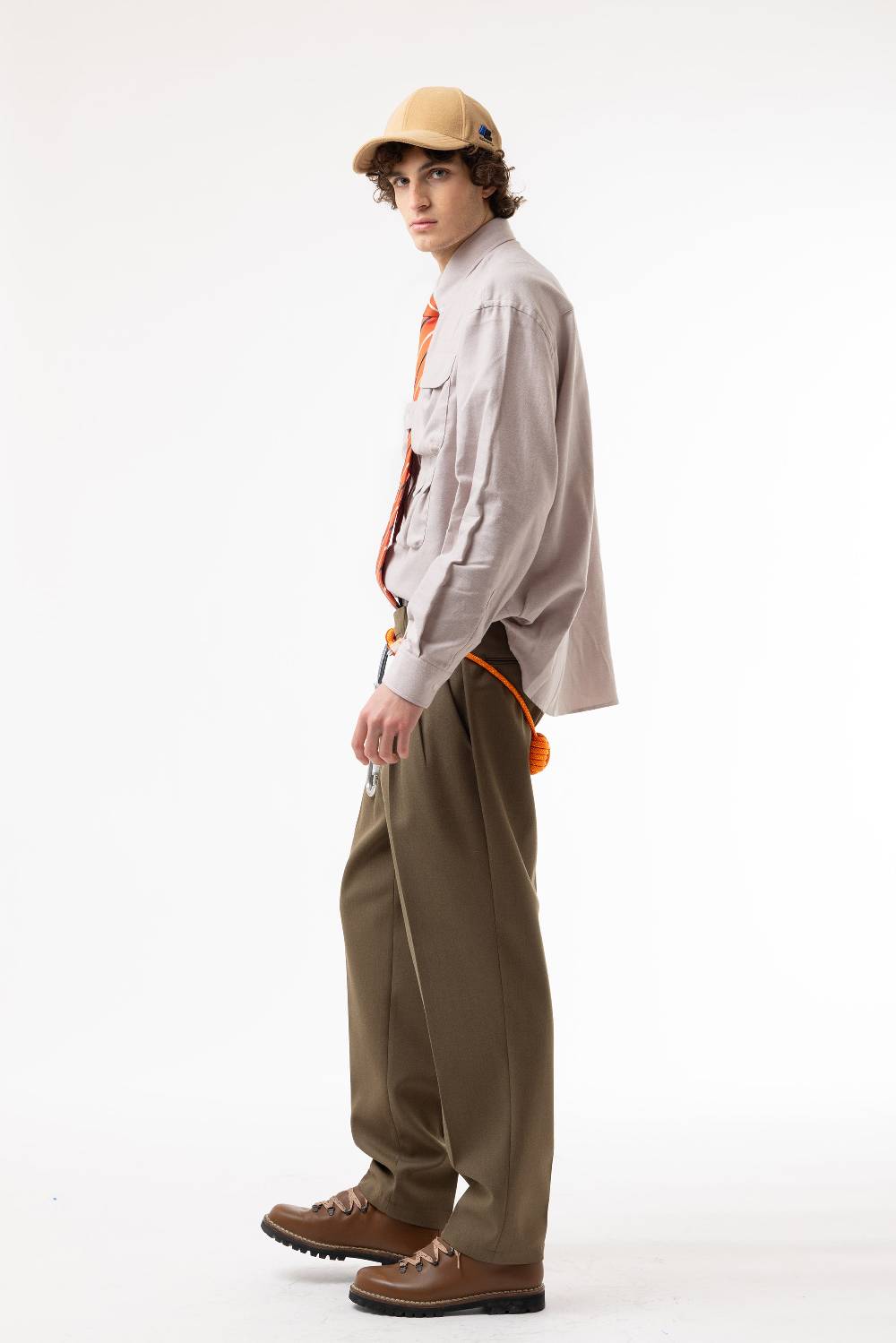 Lc23 Flannel Multipocket Shirt Beige