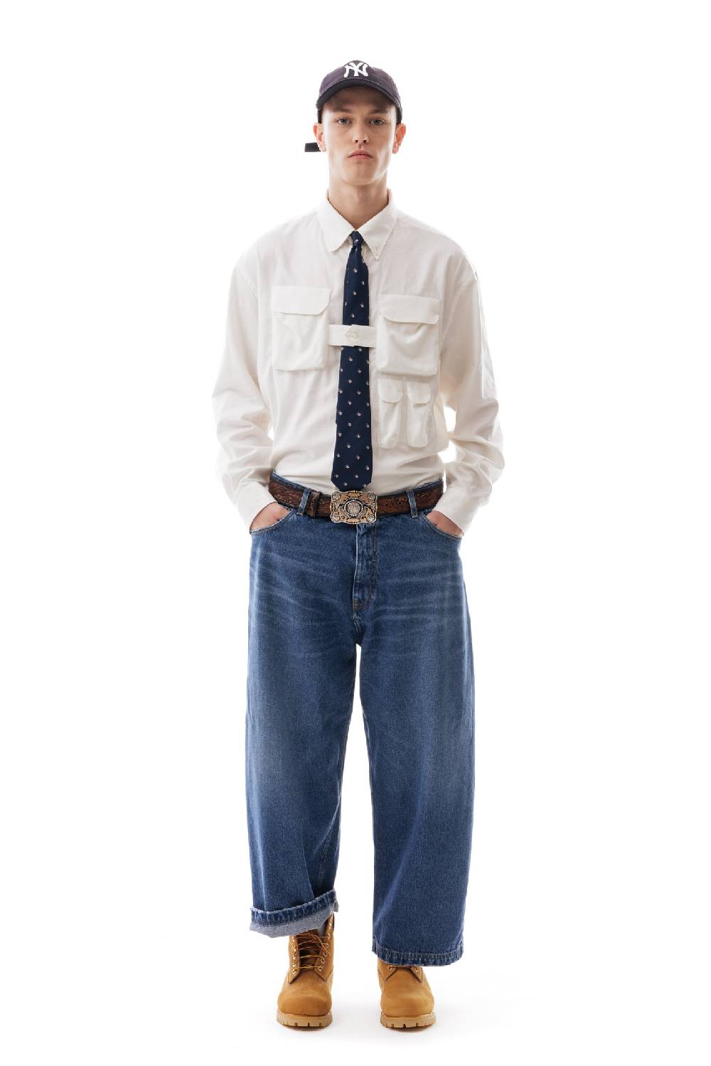 Lc23 Flannel Multipocket Shirt Cream