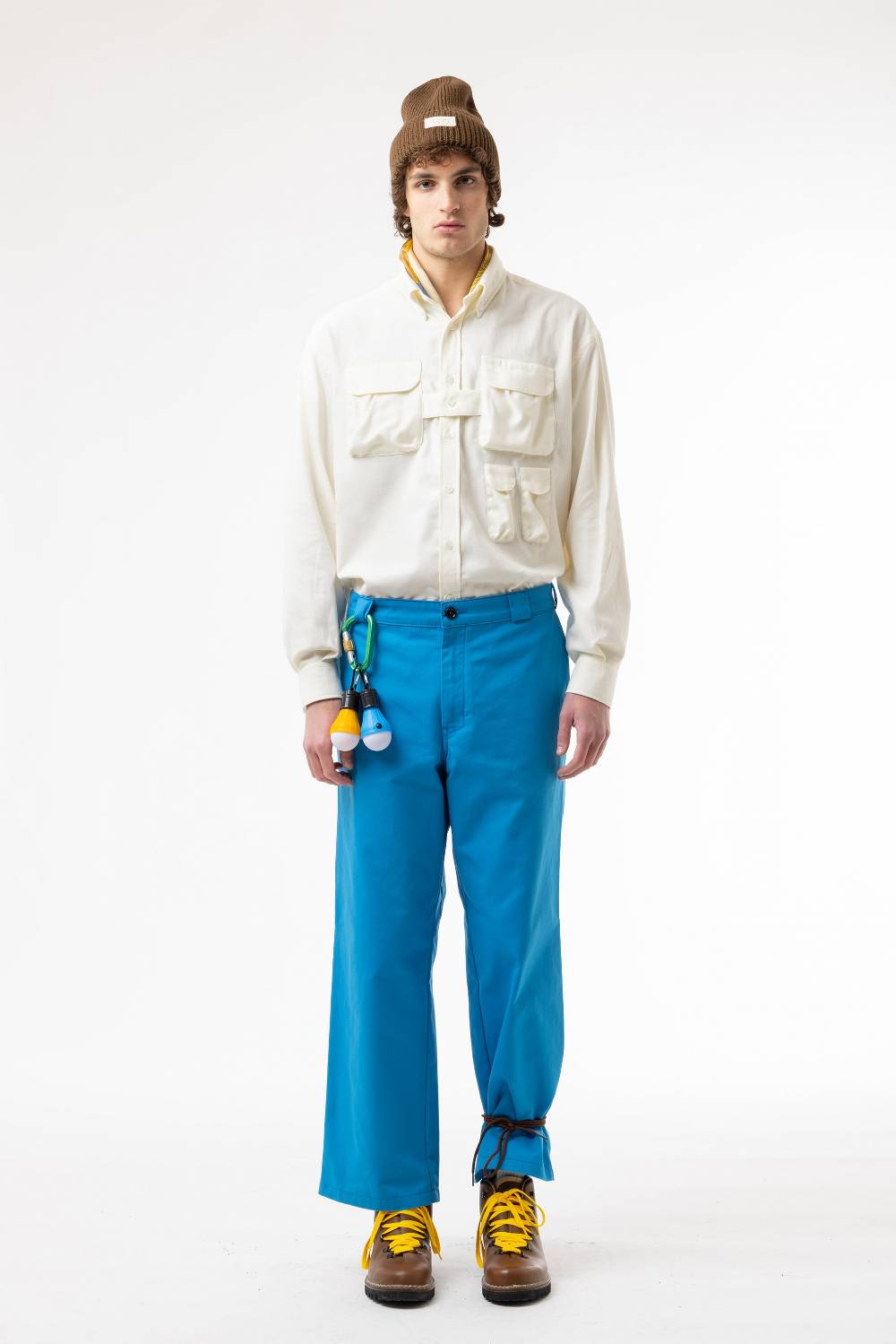 Lc23 Flannel Multipocket Shirt Cream