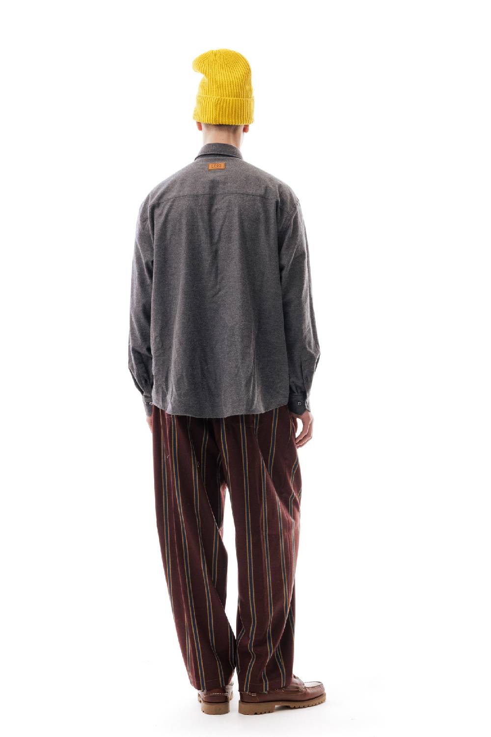 Lc23 Flannel Multipocket Shirt Dark Grey