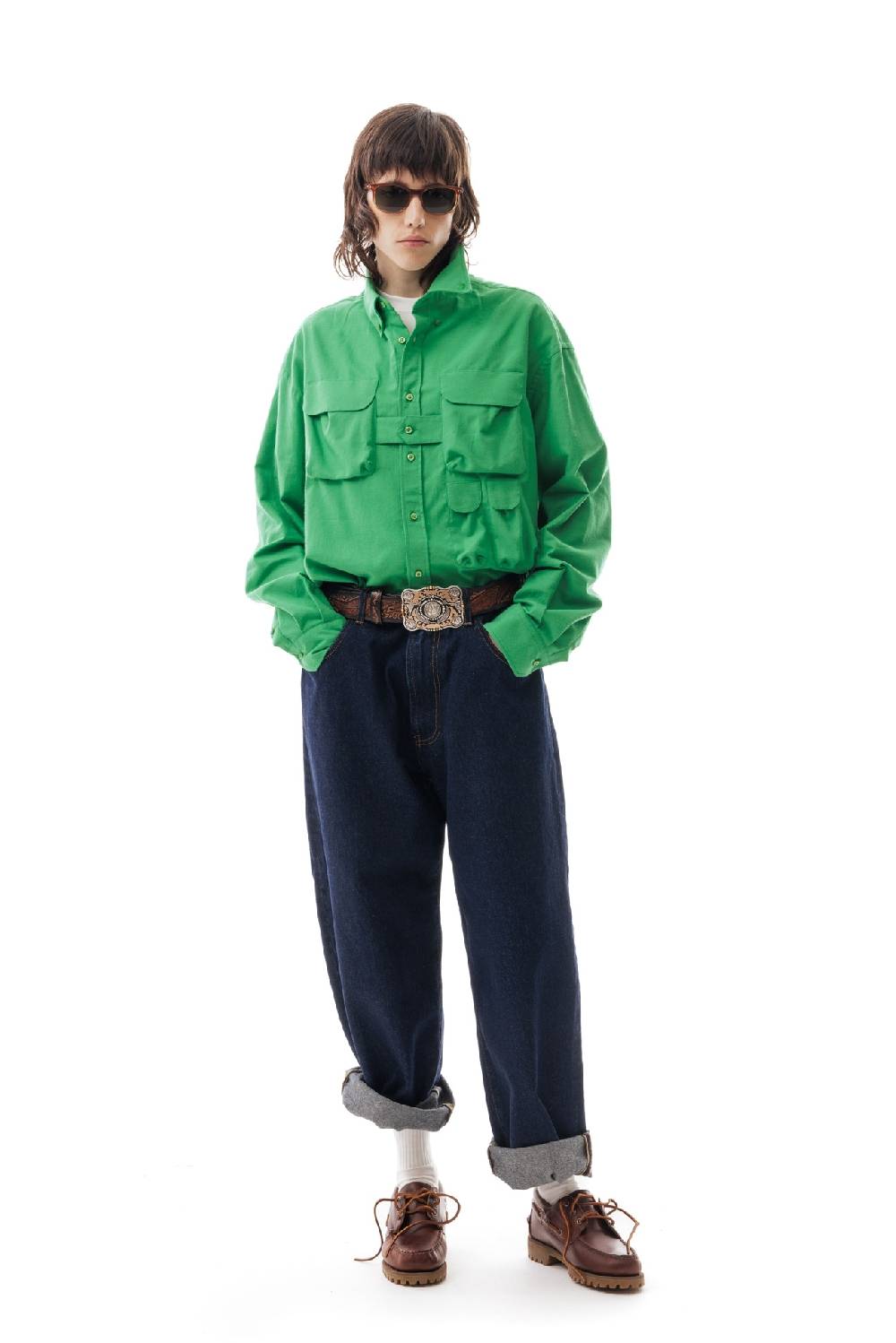 Lc23 Flannel Multipocket Shirt Green