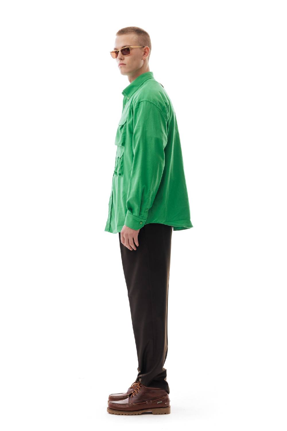 Lc23 Flannel Multipocket Shirt Green