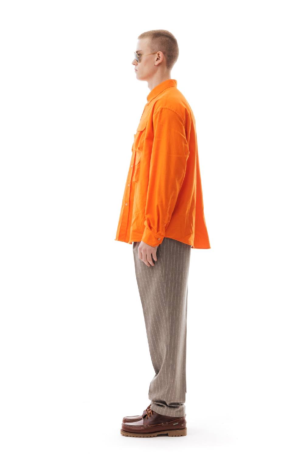 Lc23 Flannel Multipocket Shirt Orange