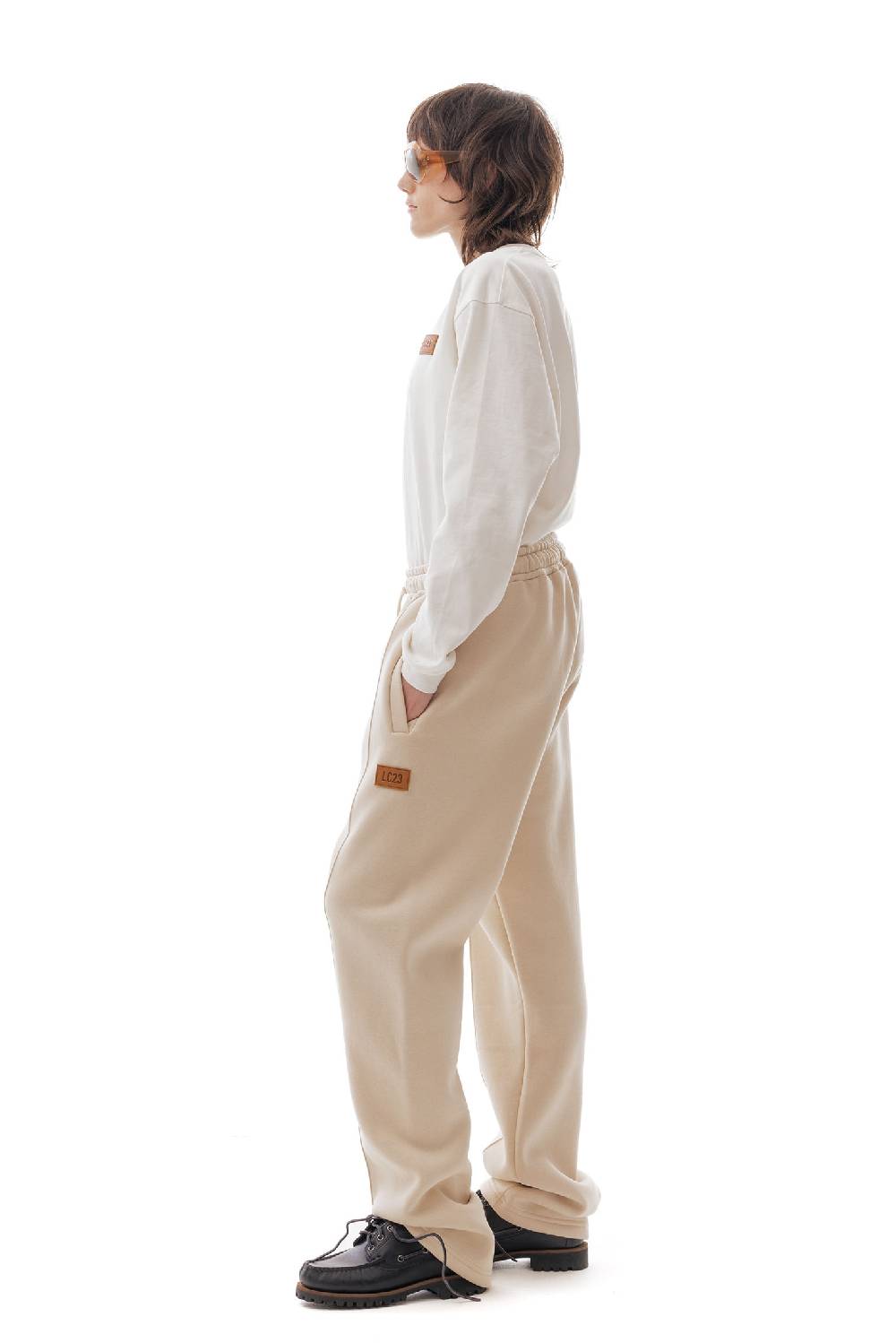 Lc23 Fleece Basic Pants Beige