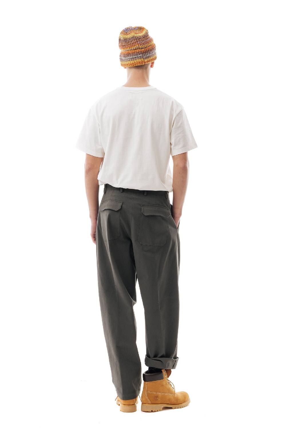 Lc23 Gabardina Double Pence Trousers Dark Grey