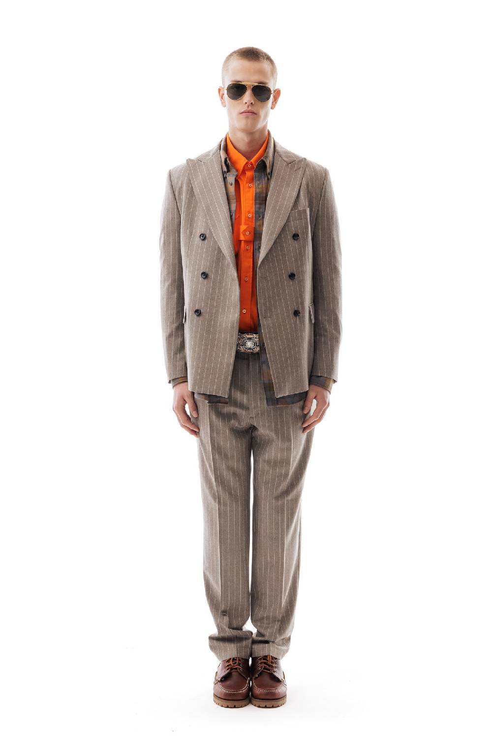 Lc23 Gessato Beige Blazer