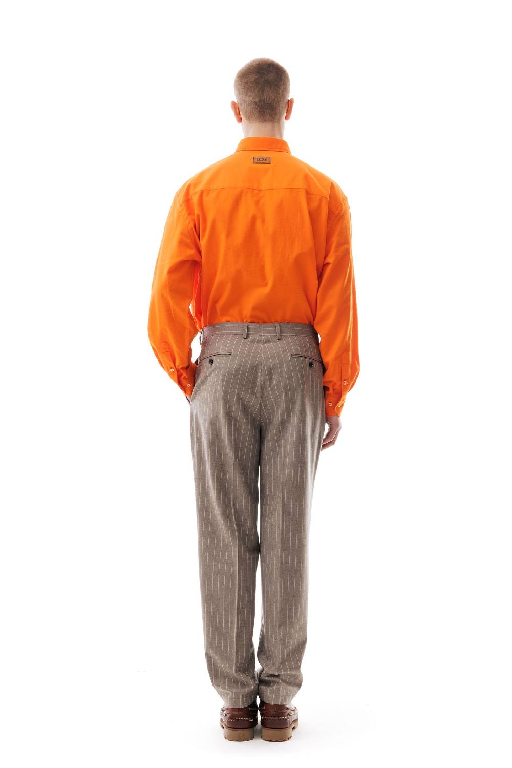 Lc23 Gessato Beige Trousers