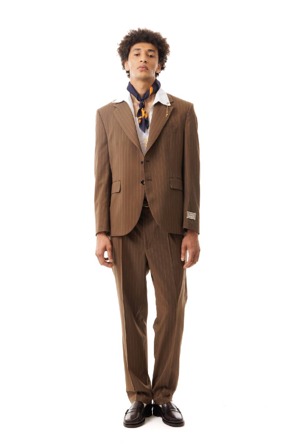 Lc23 Gessato Brown Blazer