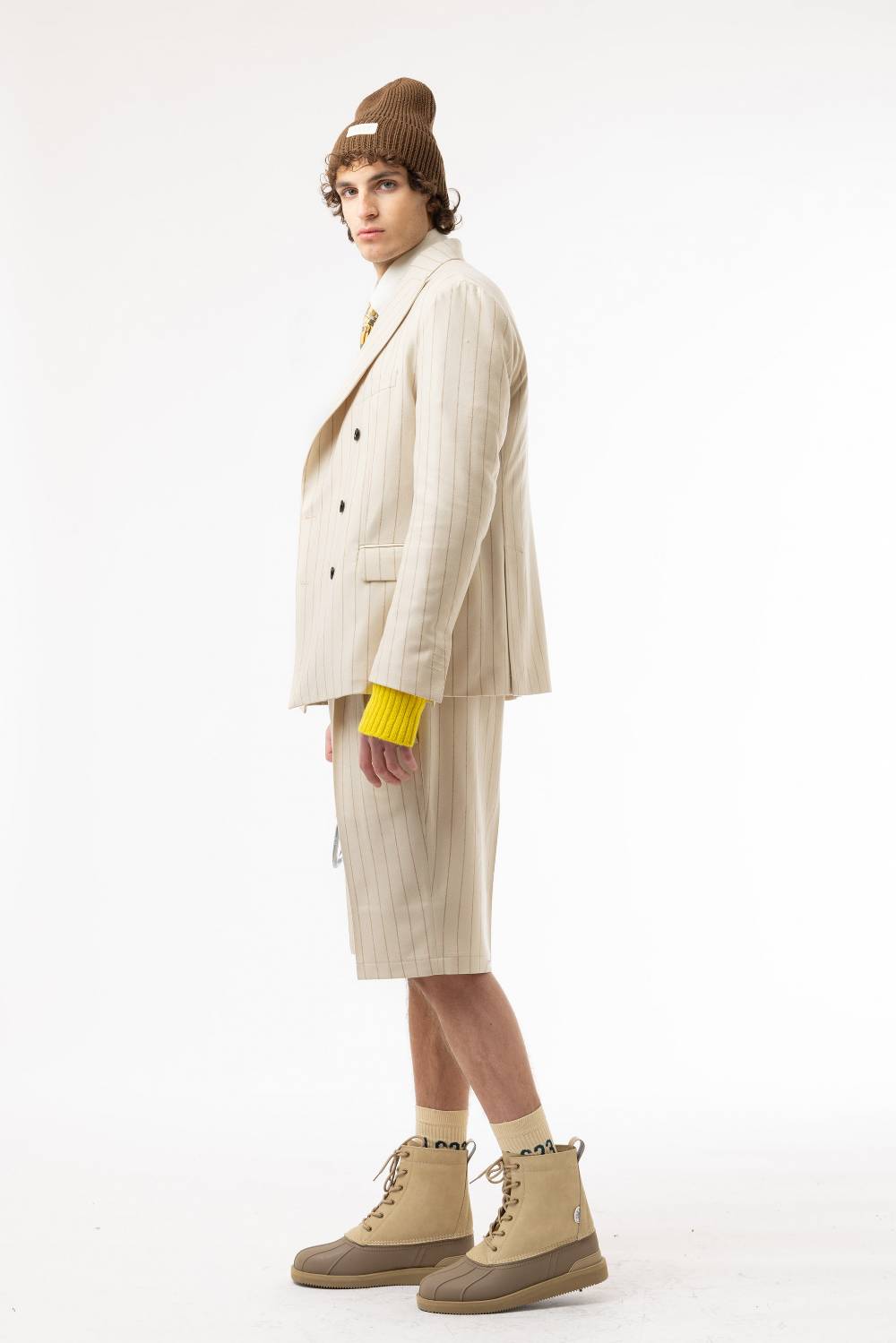 Lc23 Gessato Cream Blazer