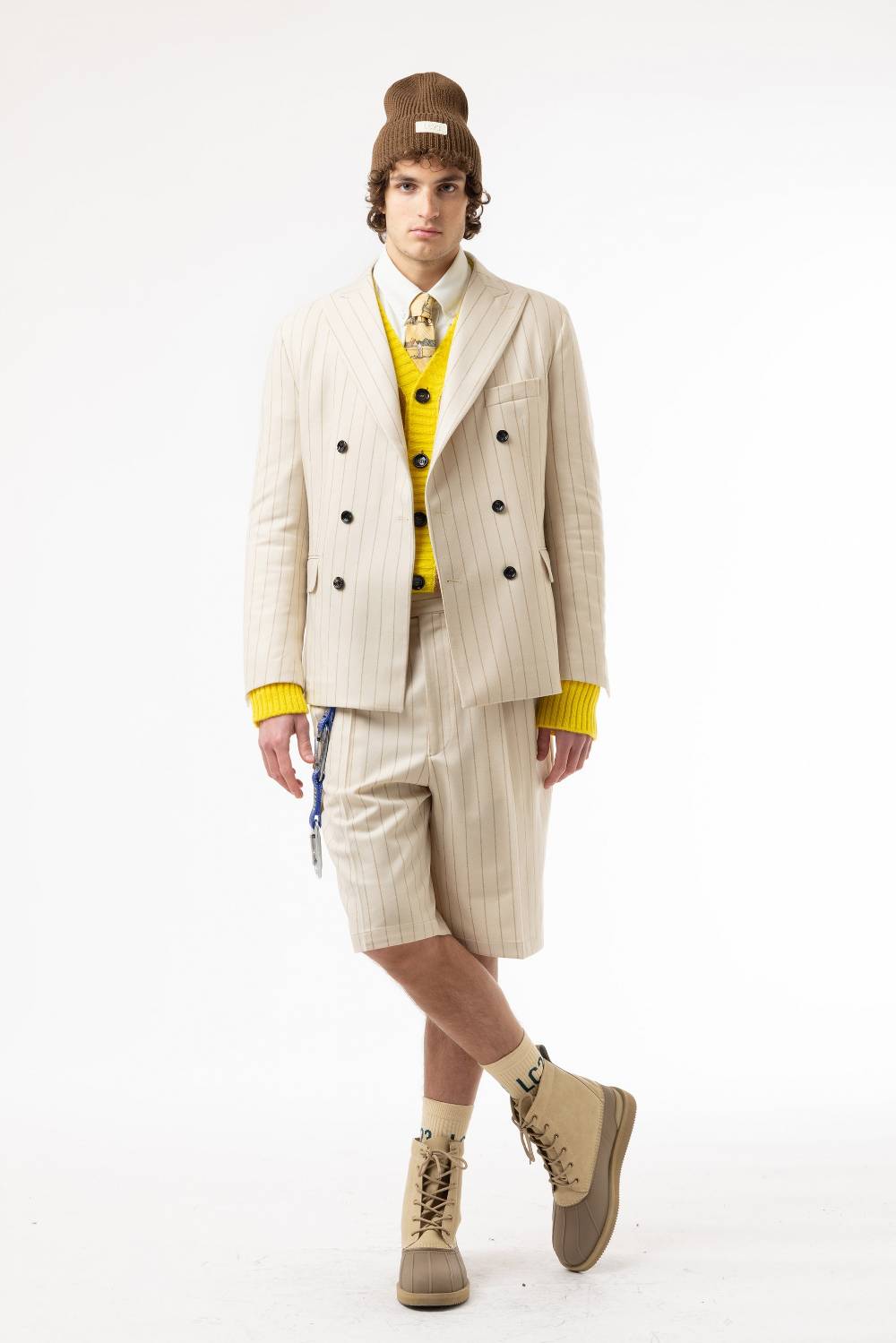 Lc23 Gessato Cream Blazer