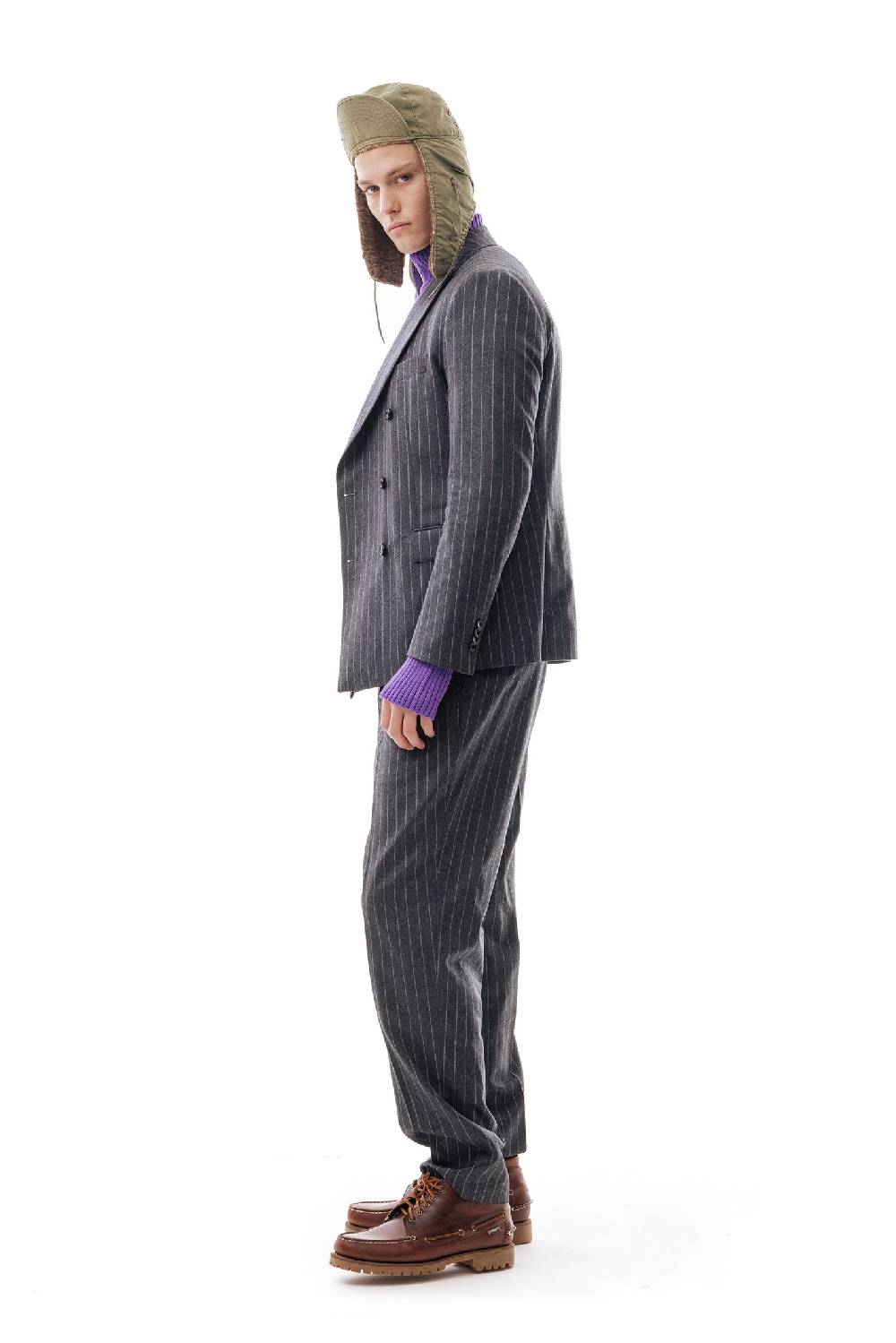 Lc23 Gessato Grey Blazer