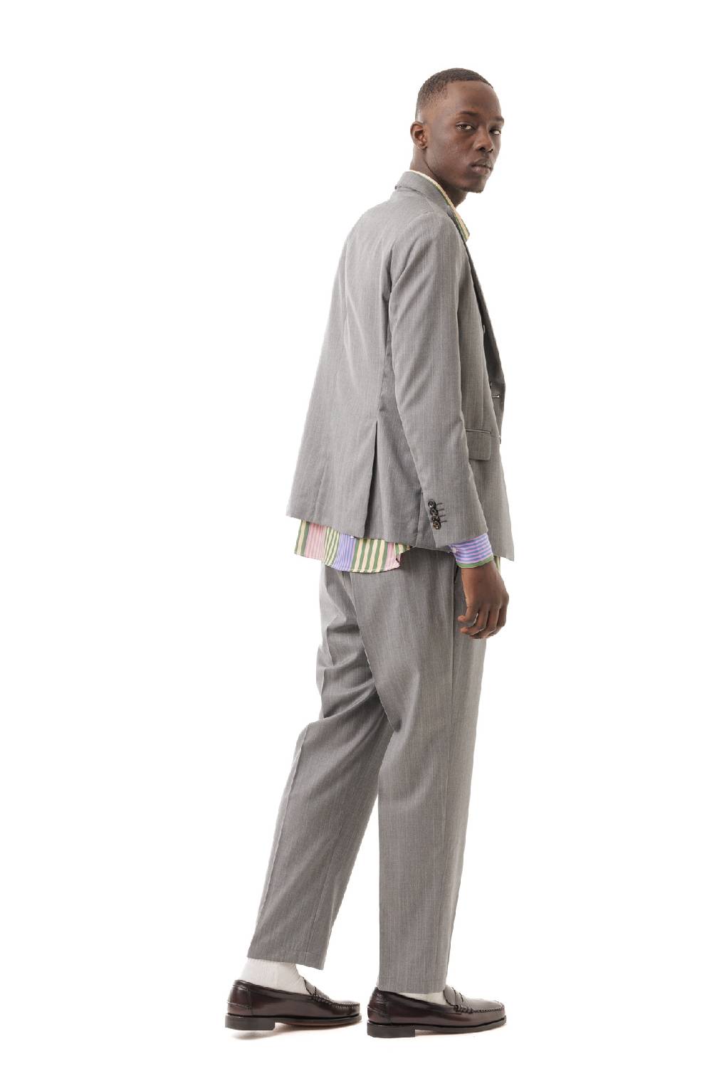 Lc23 Gessato Grey Blazer