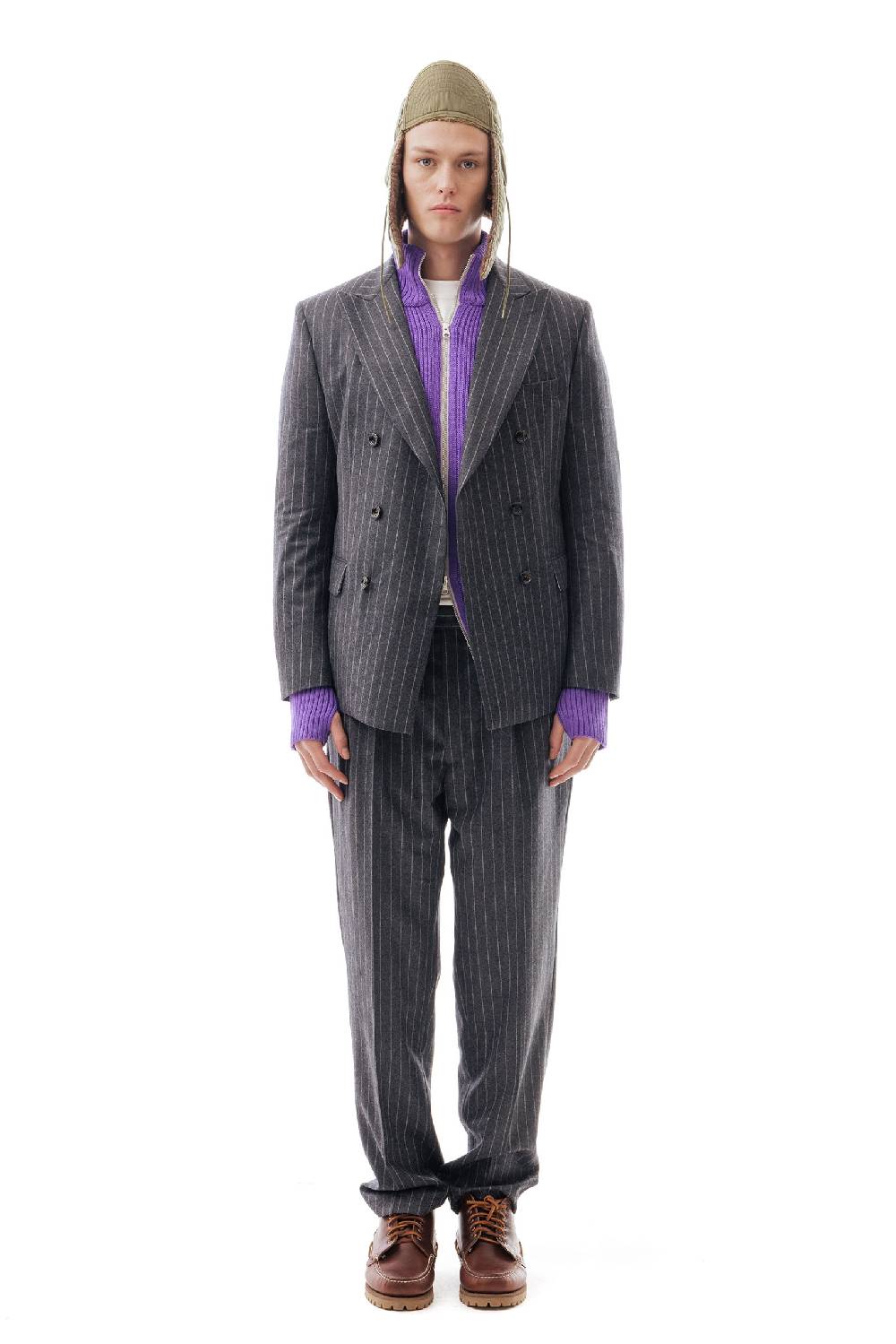 Lc23 Gessato Grey Blazer