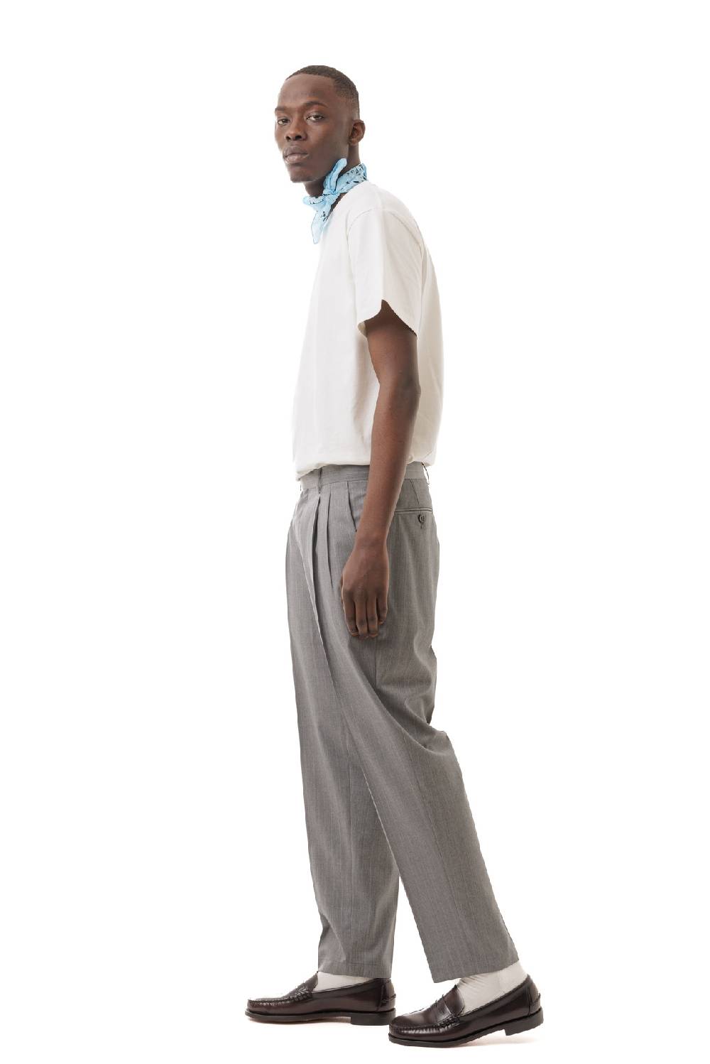 Lc23 Gessato Grey Trousers