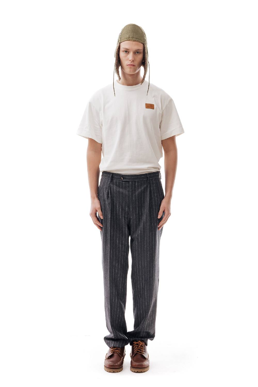 Lc23 Gessato Grey Trousers