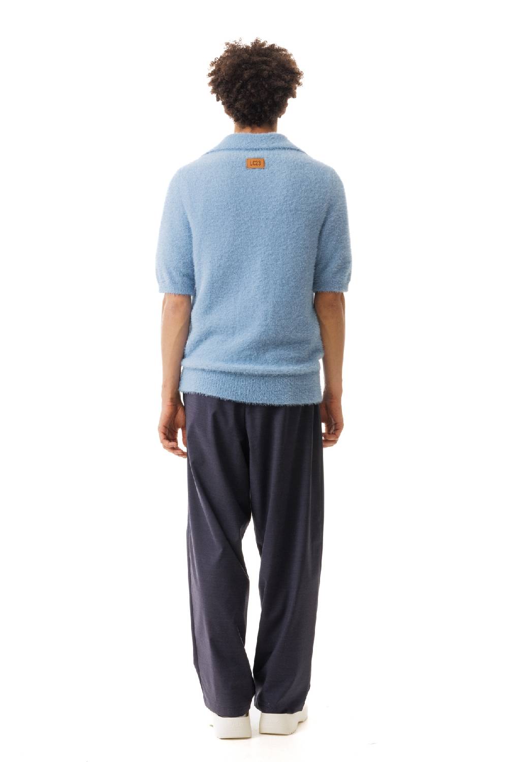 Lc23 Hairy Polo Sweater Blue