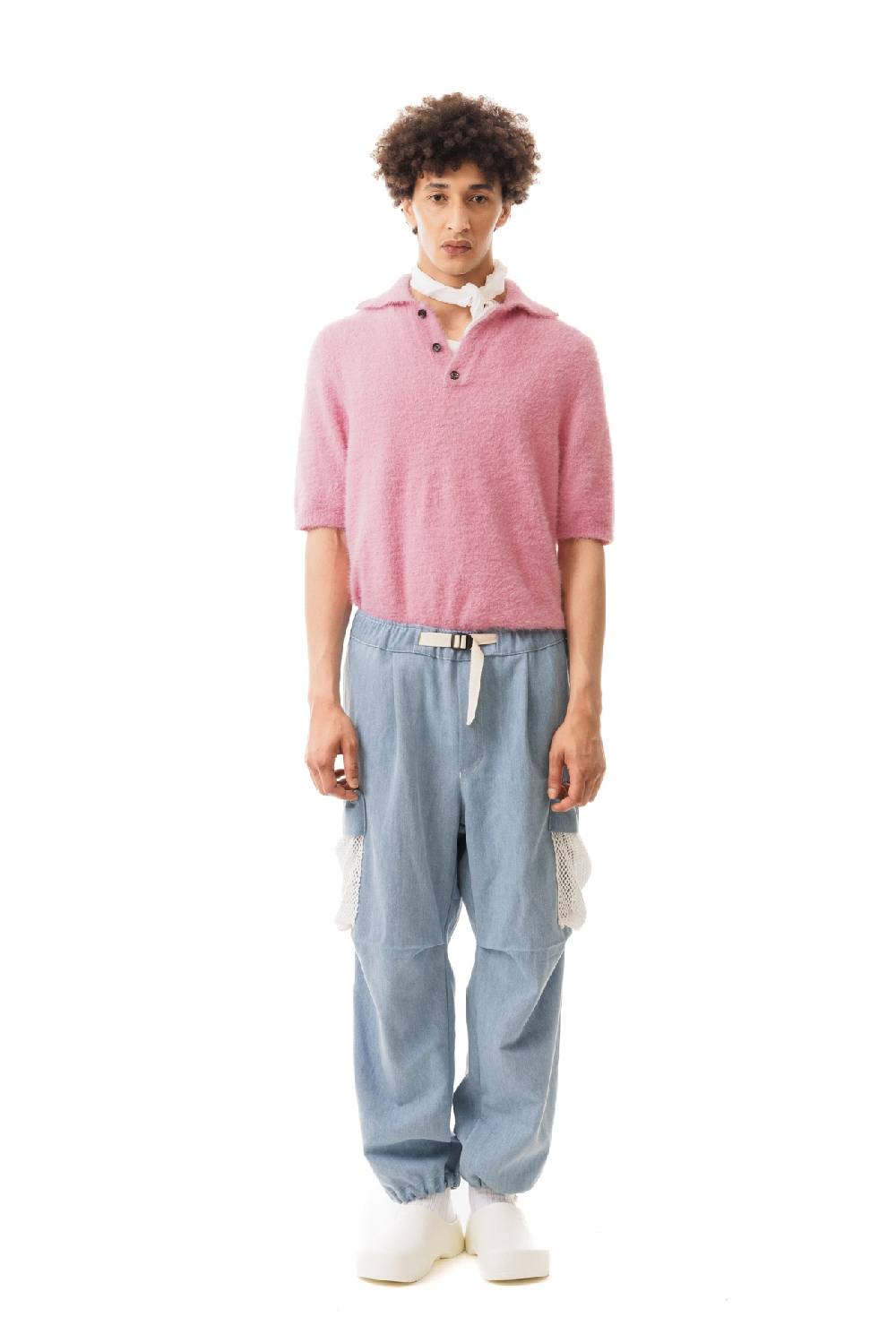 Lc23 Hairy Polo Sweater Pink