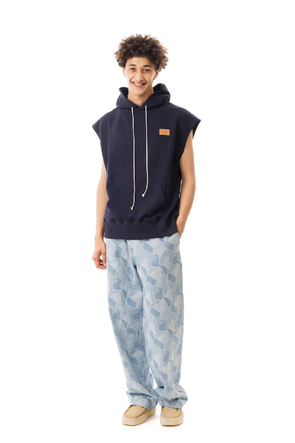 Lc23 Hoodie Vest Navy