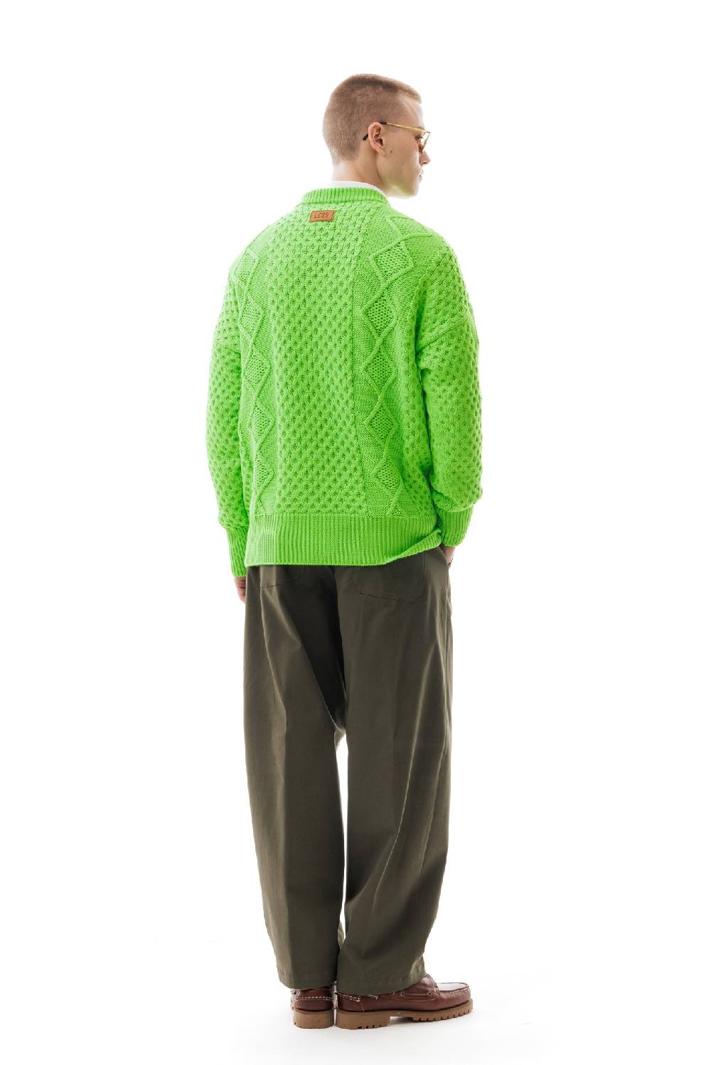 Lc23 Irish Knit Sweater Green