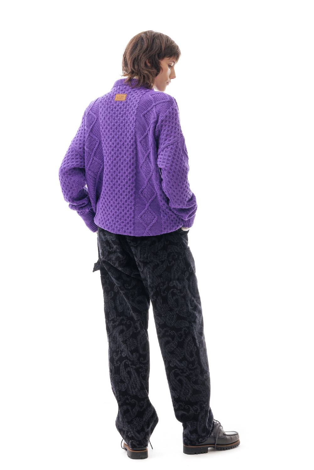 Lc23 Irish Knit Sweater Purple