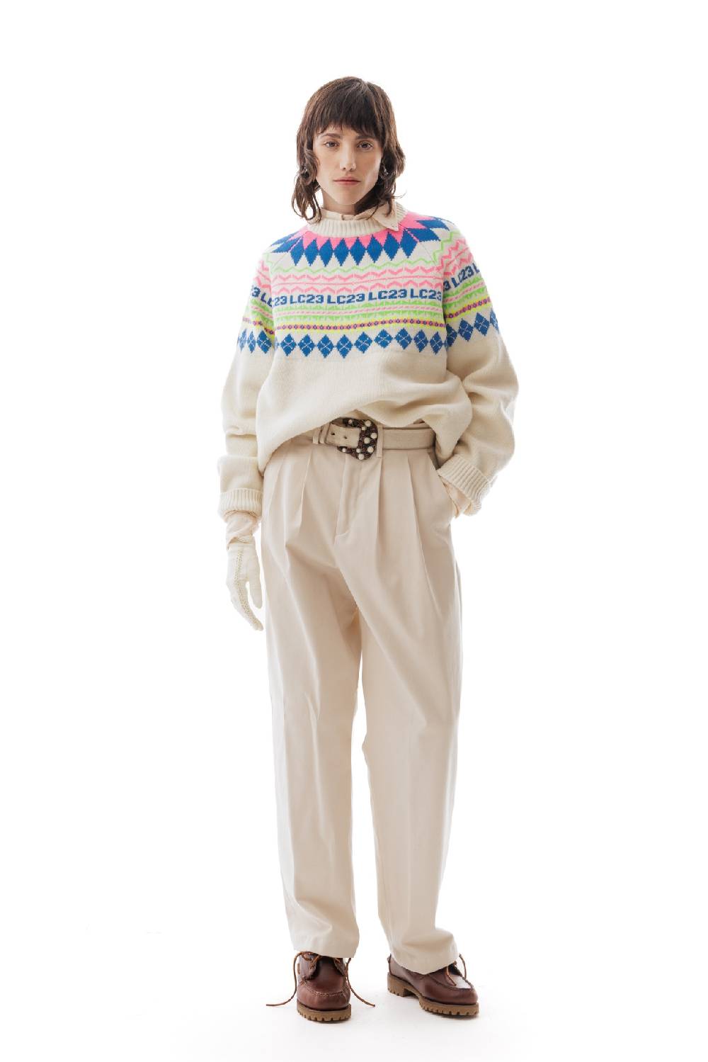 Lc23 LC23 Norvegian Sweater Cream