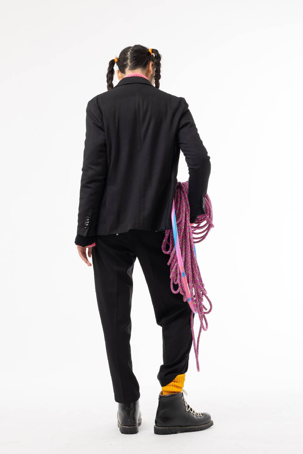 Lc23 Marzotto Wool Black Trousers