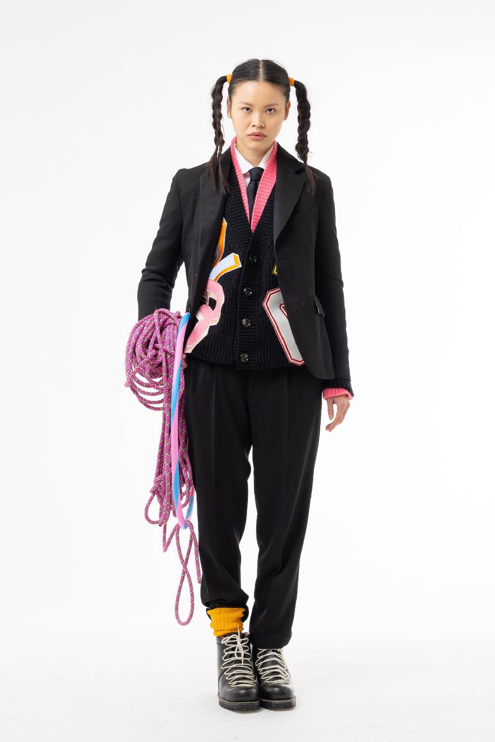 Lc23 Marzotto Wool Black Trousers