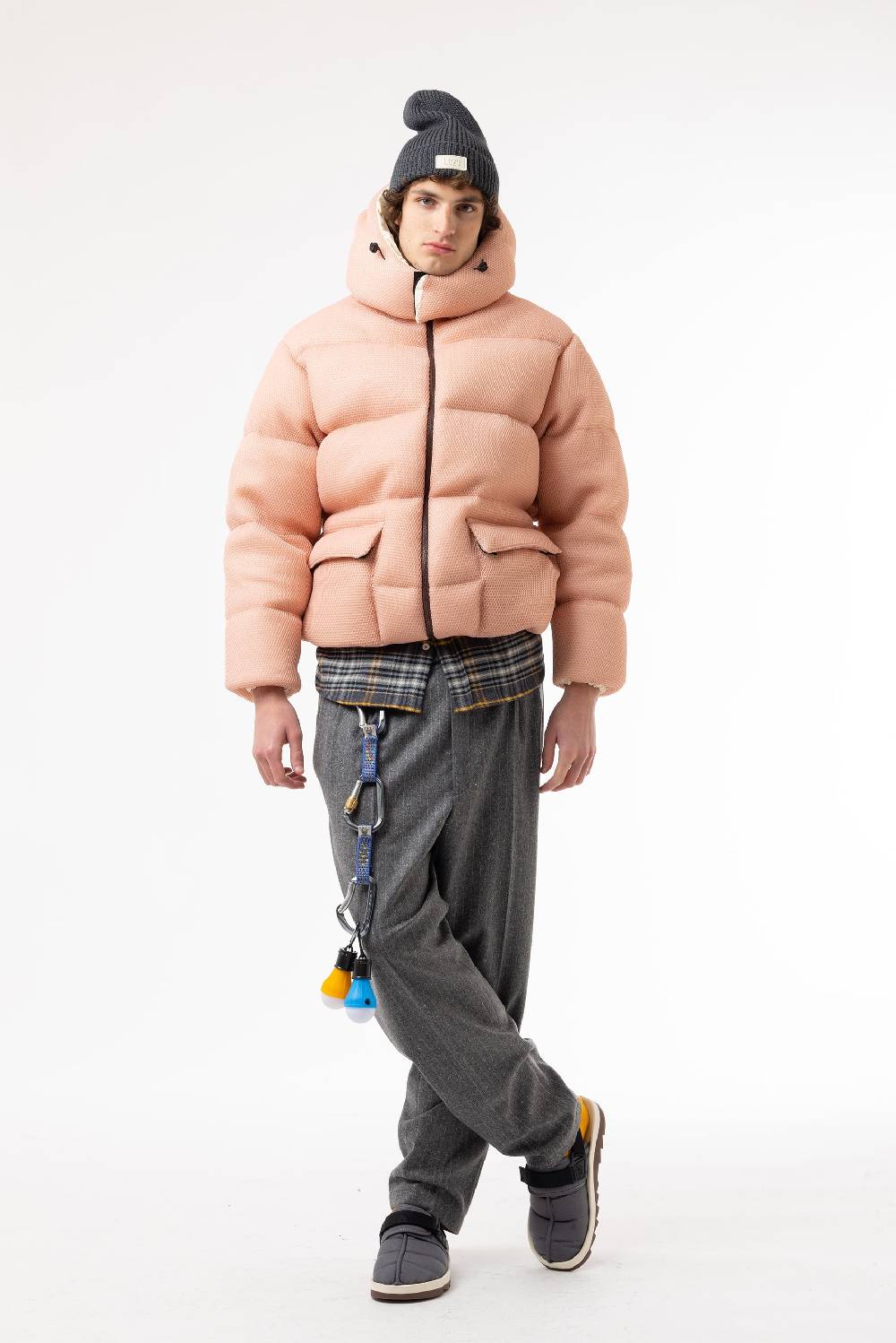 Lc23 Mesh Down Jacket Pink